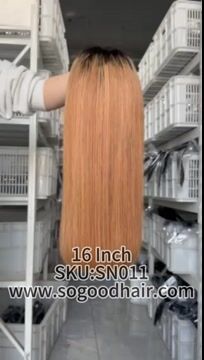 200% Silky Straight Black Roots Ombre Honey Brown Lace Frontal Bob Wig